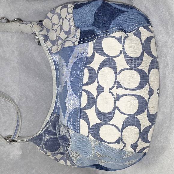 Coach Poppy Denim Patchwork Hobo - Picture 3 of 14